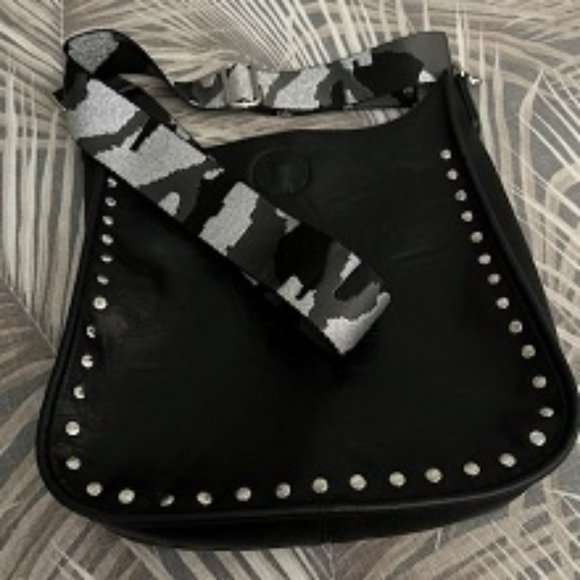 Ahdorned Bags Ahdorned Vegan Leather Black With Silver Color